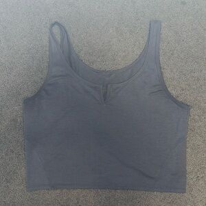 GREY LULULEMON CROP TANK